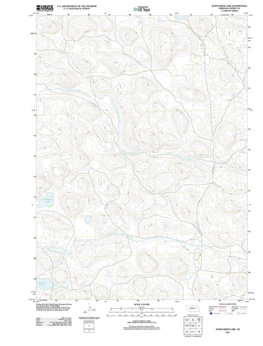 2011 Sunflower Lake, NE - Nebraska - USGS Topographic Map