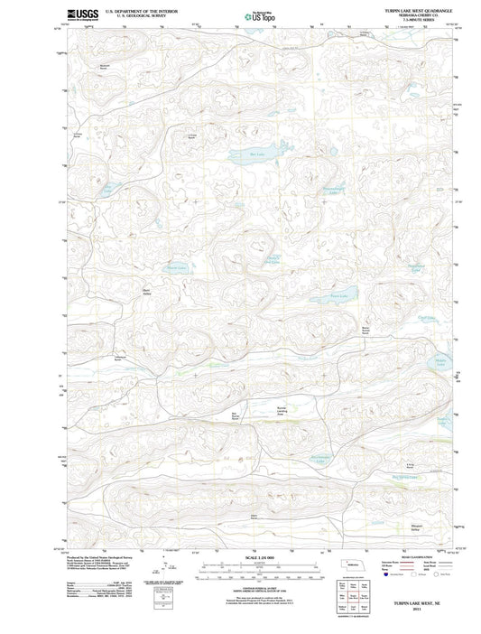 2011 Turpin Lake West, NE - Nebraska - USGS Topographic Map