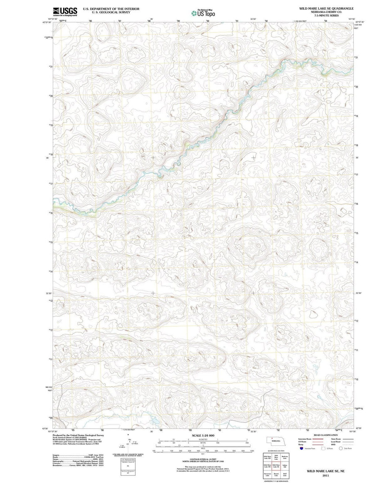 2011 Wild Mare Lake, NE - Nebraska - USGS Topographic Map v3