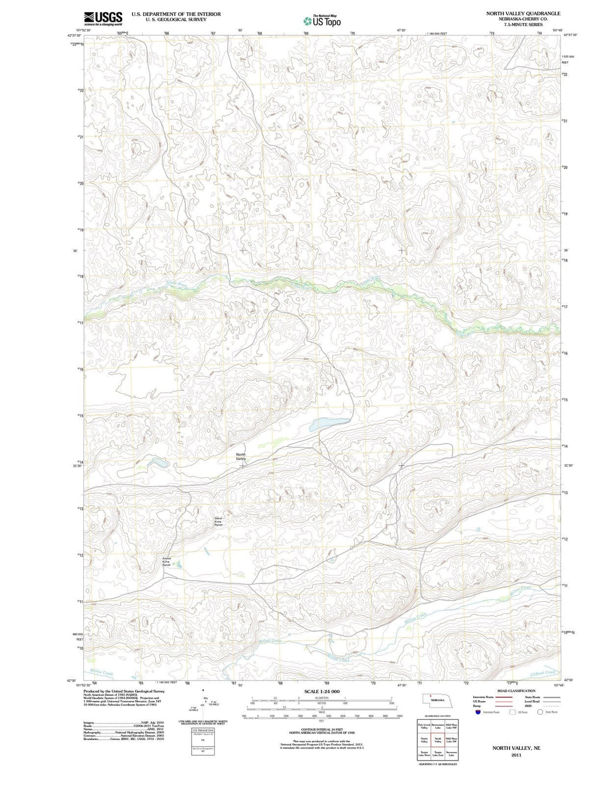 2011 North Valley, NE - Nebraska - USGS Topographic Map