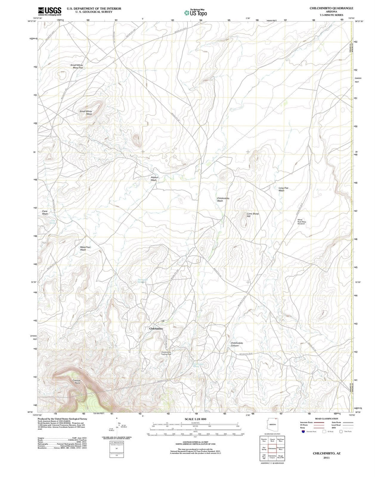2011 Chilchinbito, AZ - Arizona - USGS Topographic Map