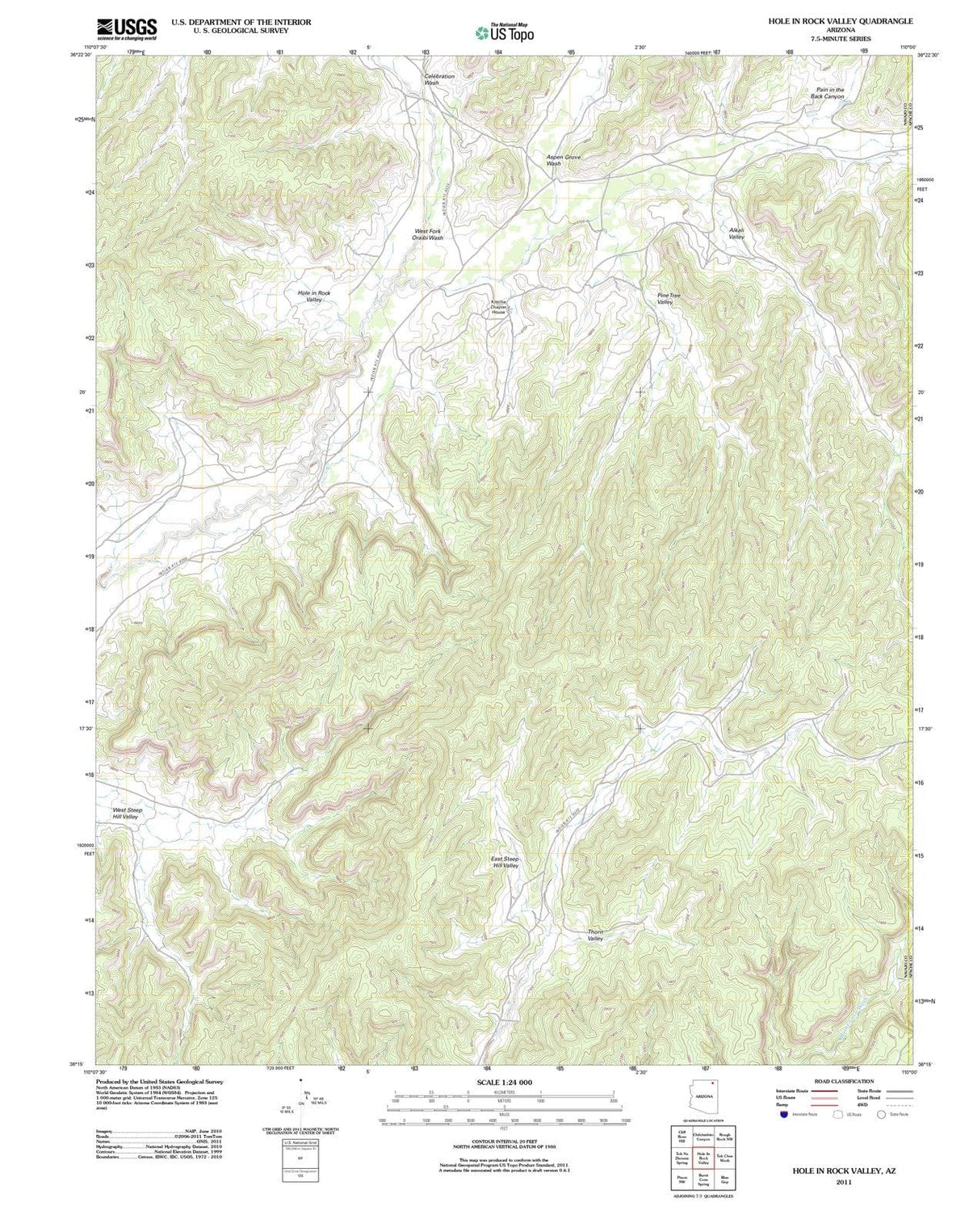 2011 Hole in Rock Valley, AZ - Arizona - USGS Topographic Map