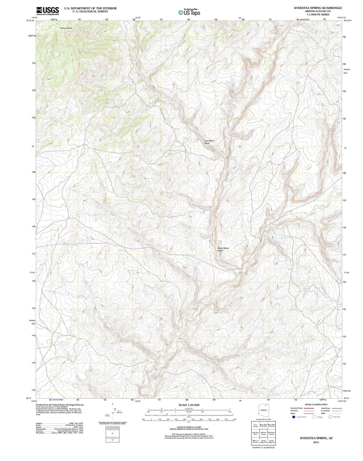 2011 Kydestea Spring, AZ - Arizona - USGS Topographic Map