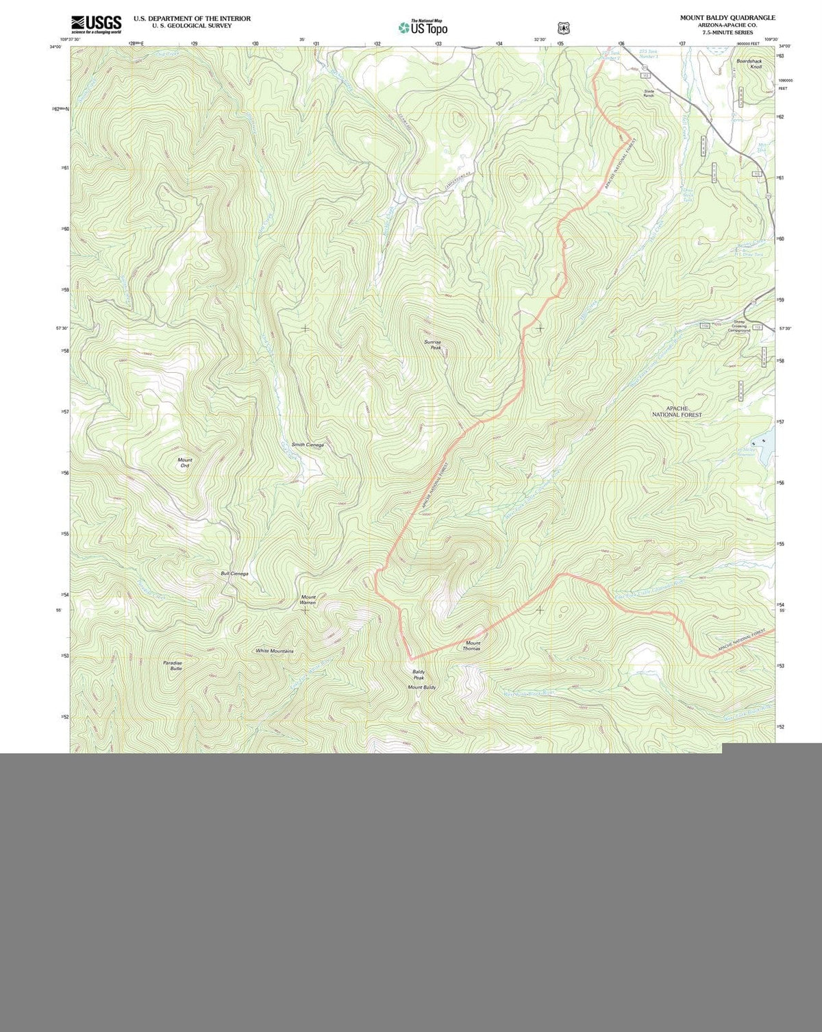 2011 Mount Baldy, AZ - Arizona - USGS Topographic Map