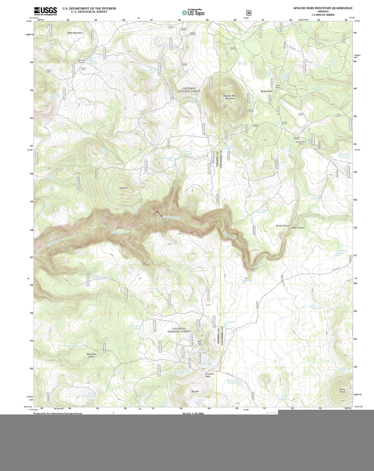 2011 Apache Maid Mountain, AZ - Arizona - USGS Topographic Map