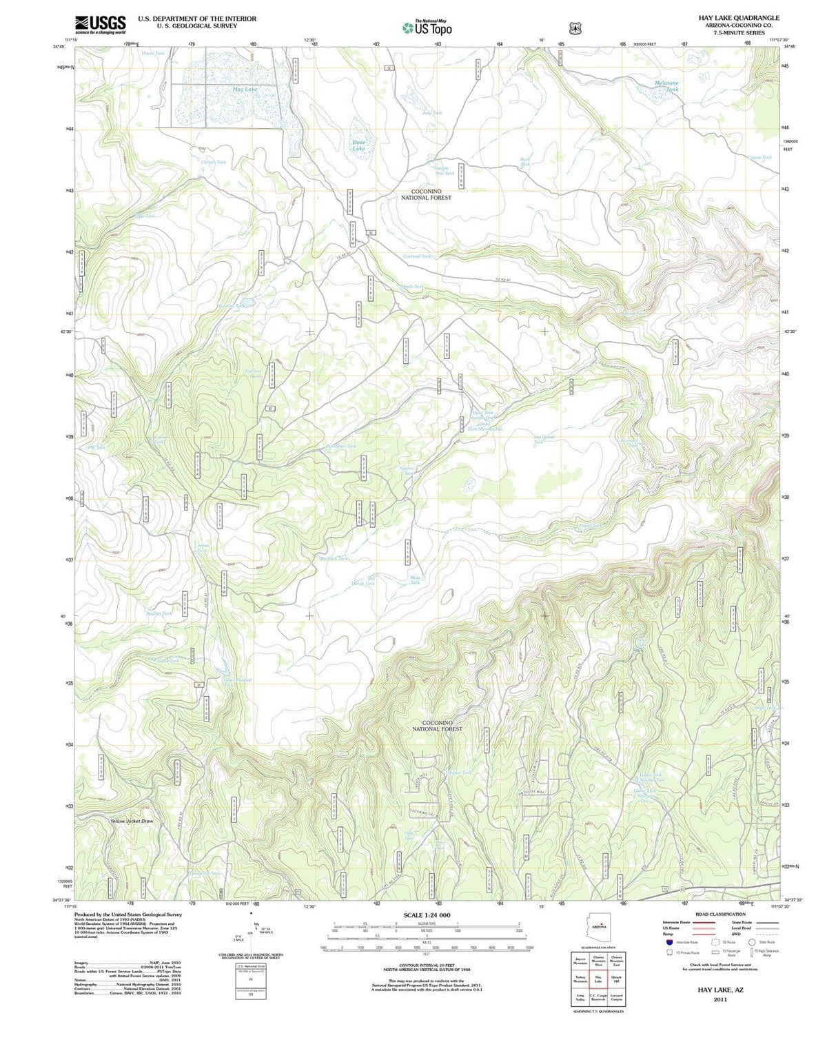 2011 Hay Lake, AZ - Arizona - USGS Topographic Map