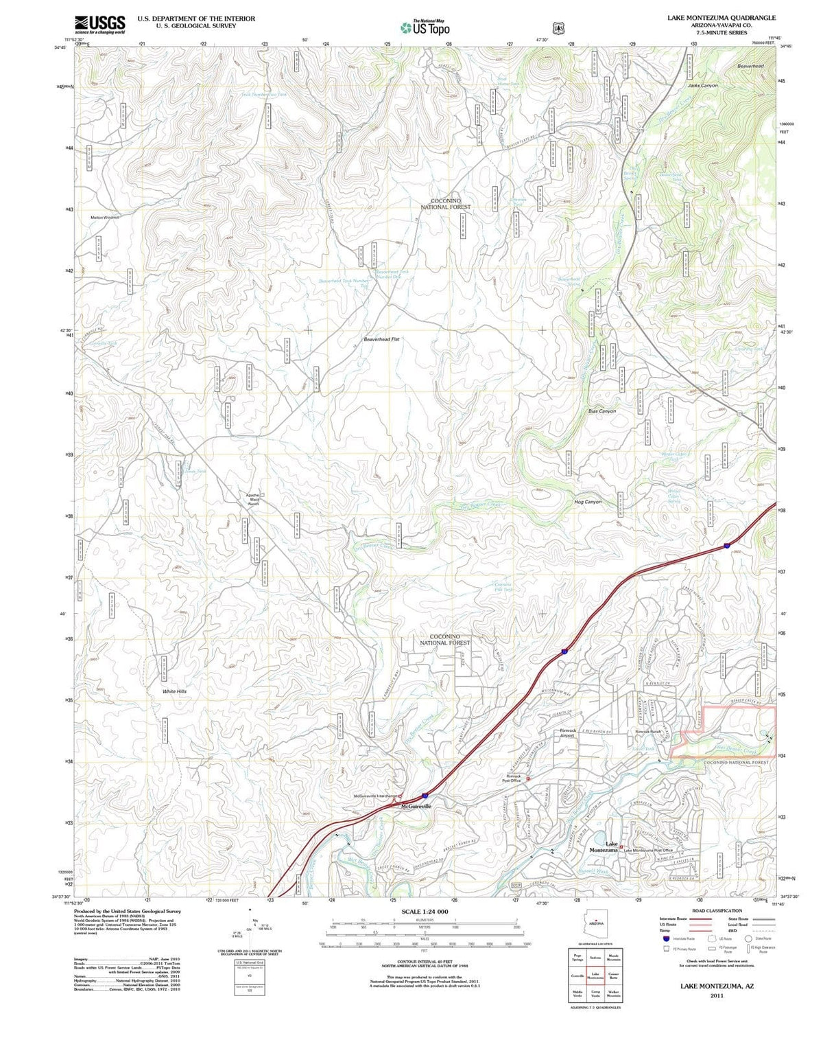 2011 Lake Montezuma, AZ - Arizona - USGS Topographic Map