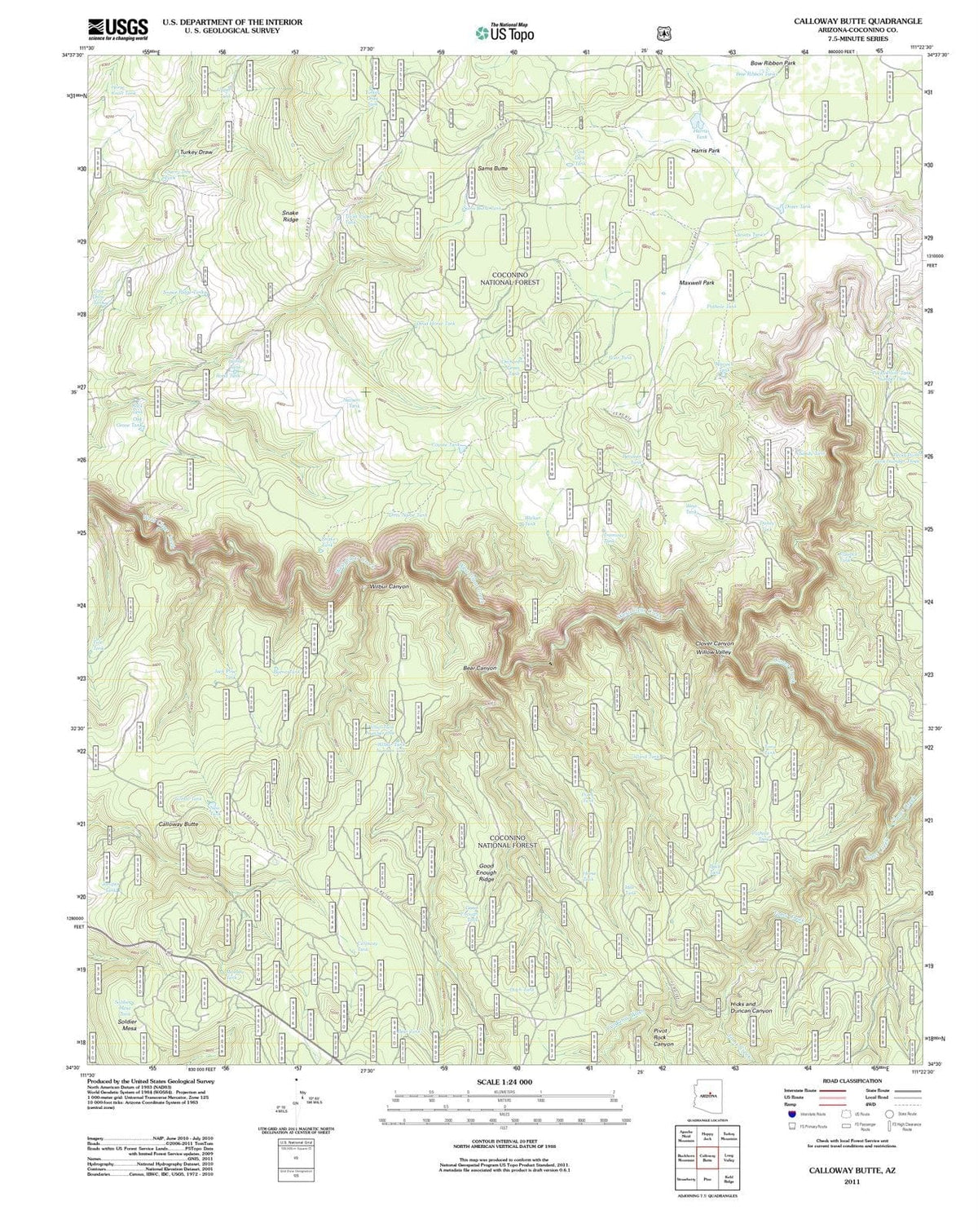 2011 Calloway Butte, AZ - Arizona - USGS Topographic Map