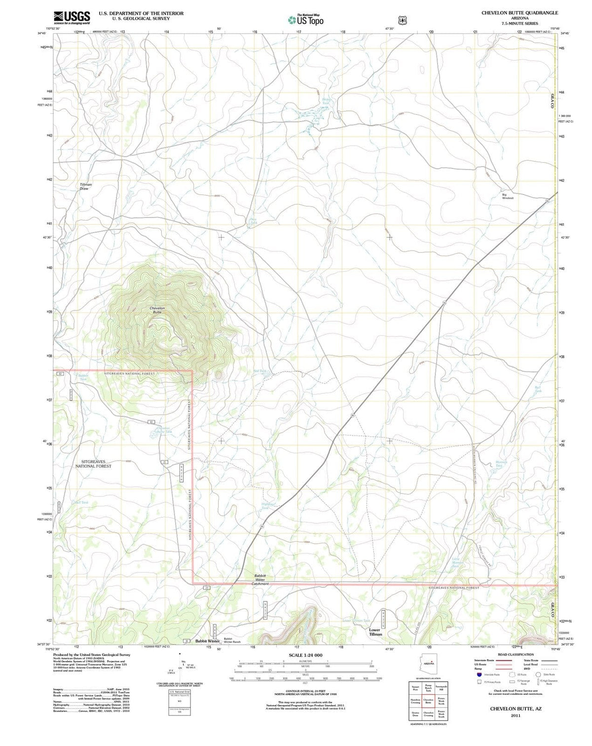 2011 Chevelon Butte, AZ - Arizona - USGS Topographic Map