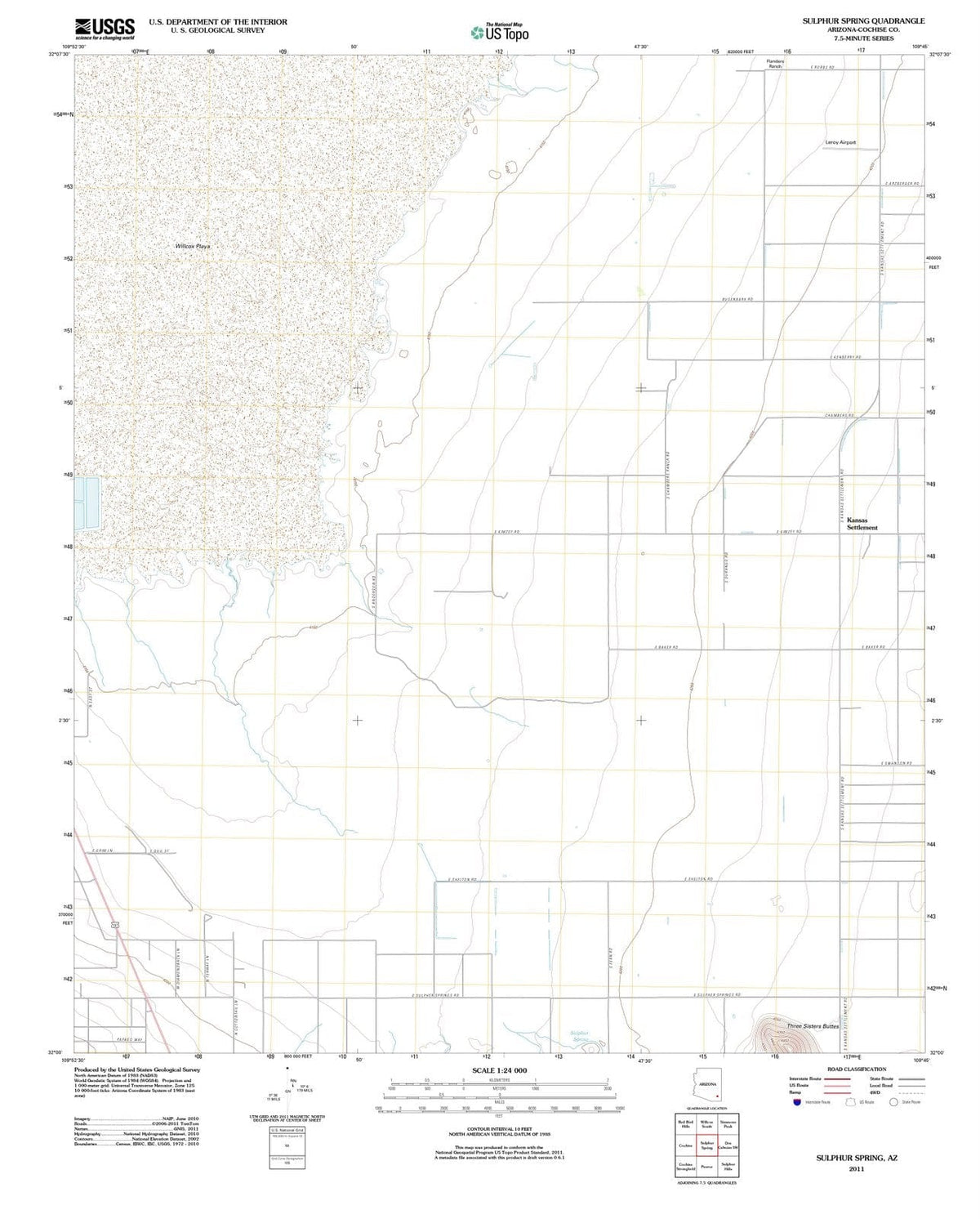 2011 Sulphur Spring, AZ - Arizona - USGS Topographic Map