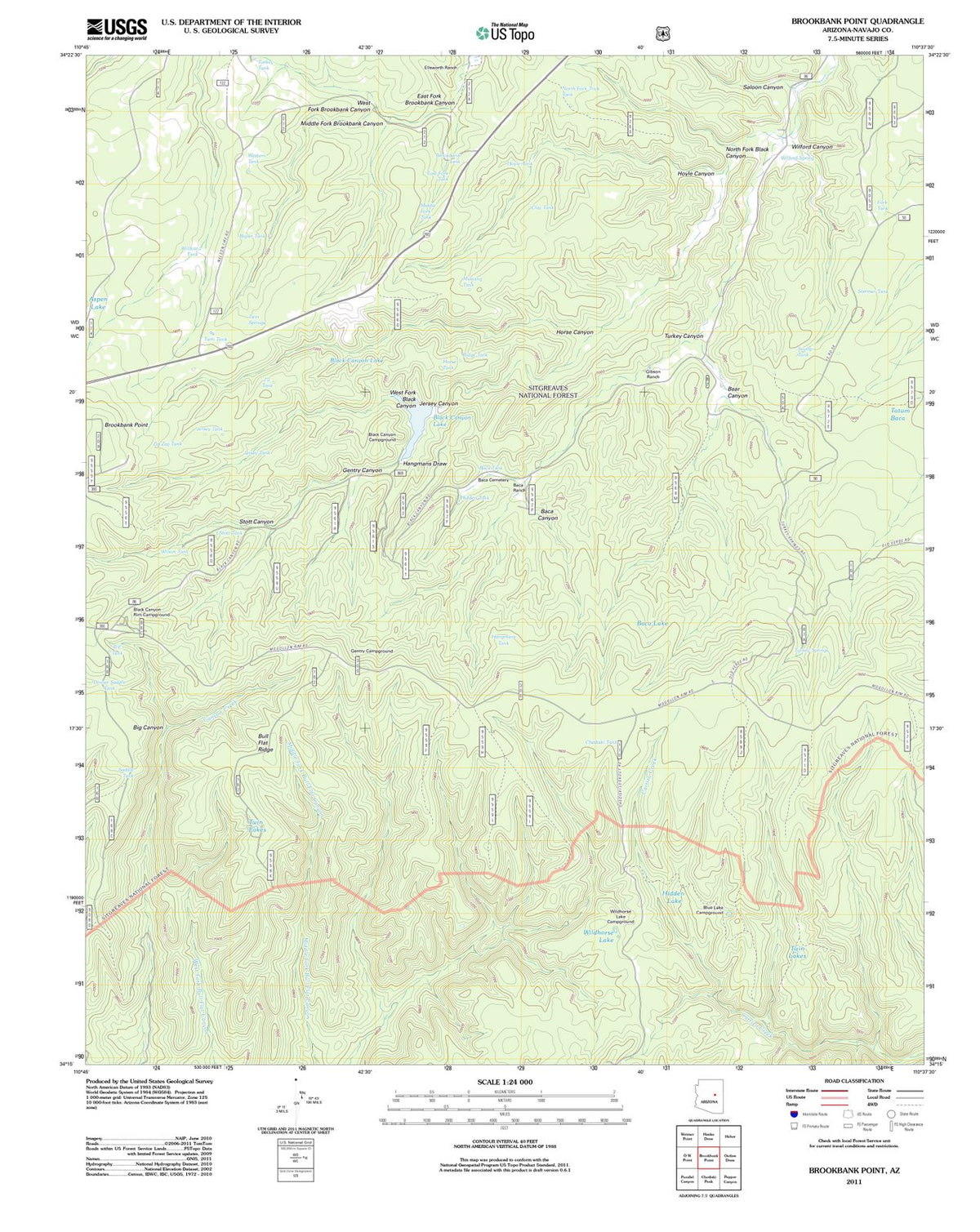 2011 Brookbank Point, AZ - Arizona - USGS Topographic Map