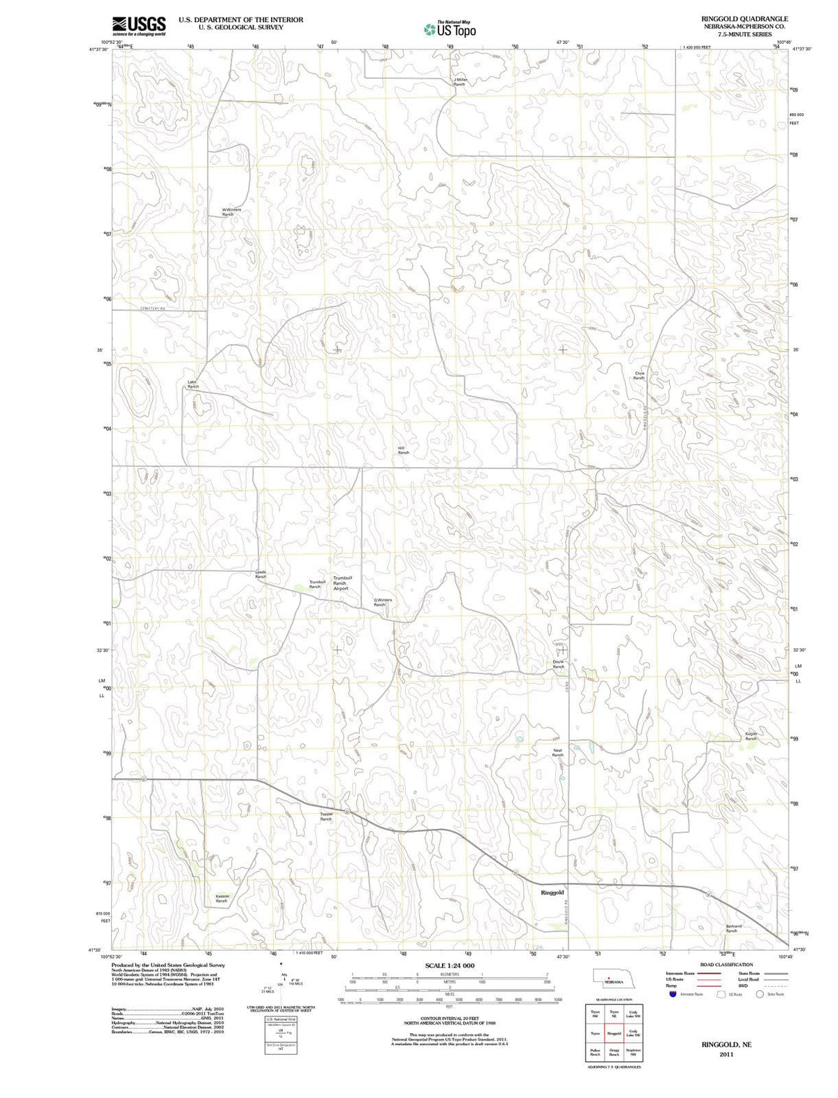 2011 Ringgold, NE - Nebraska - USGS Topographic Map