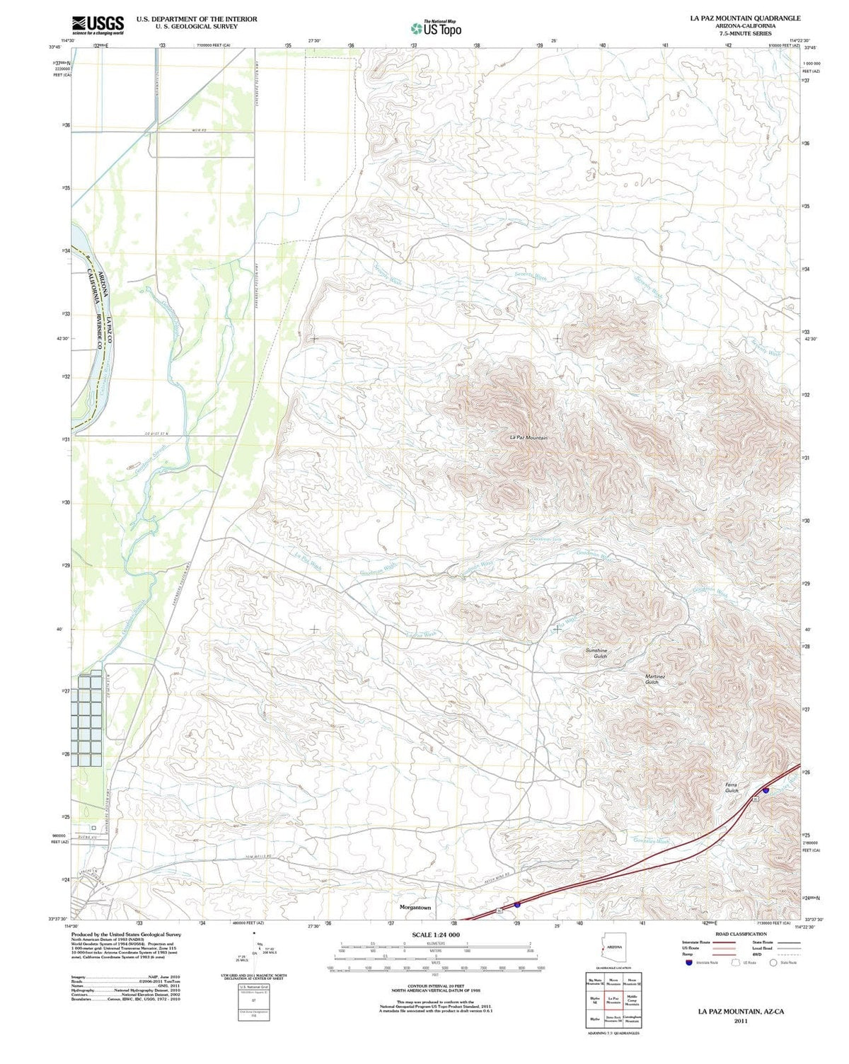 2011 La Paz Mountain, AZ - Arizona - USGS Topographic Map