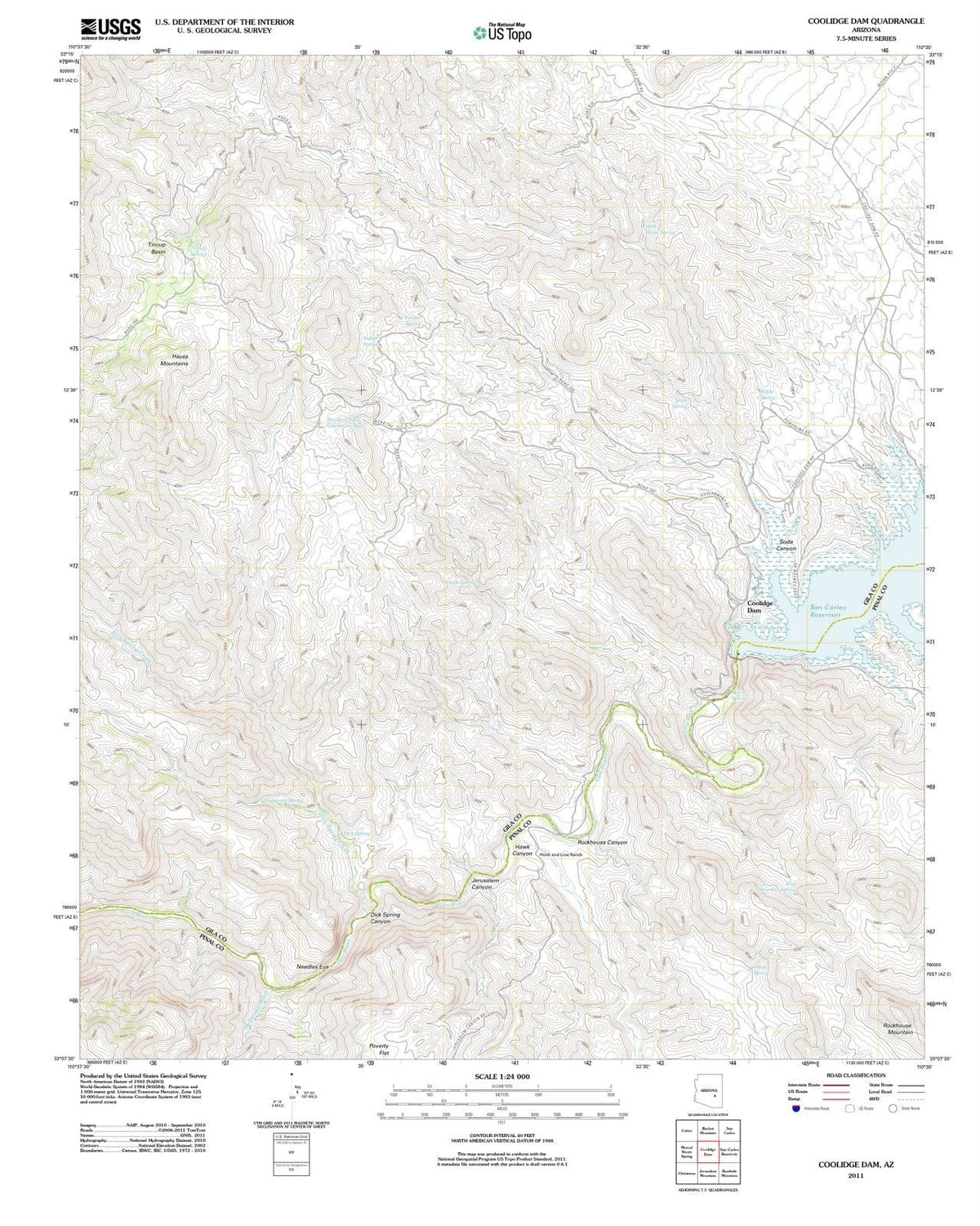 2011 Coolidgeam, AZ - Arizona - USGS Topographic Map