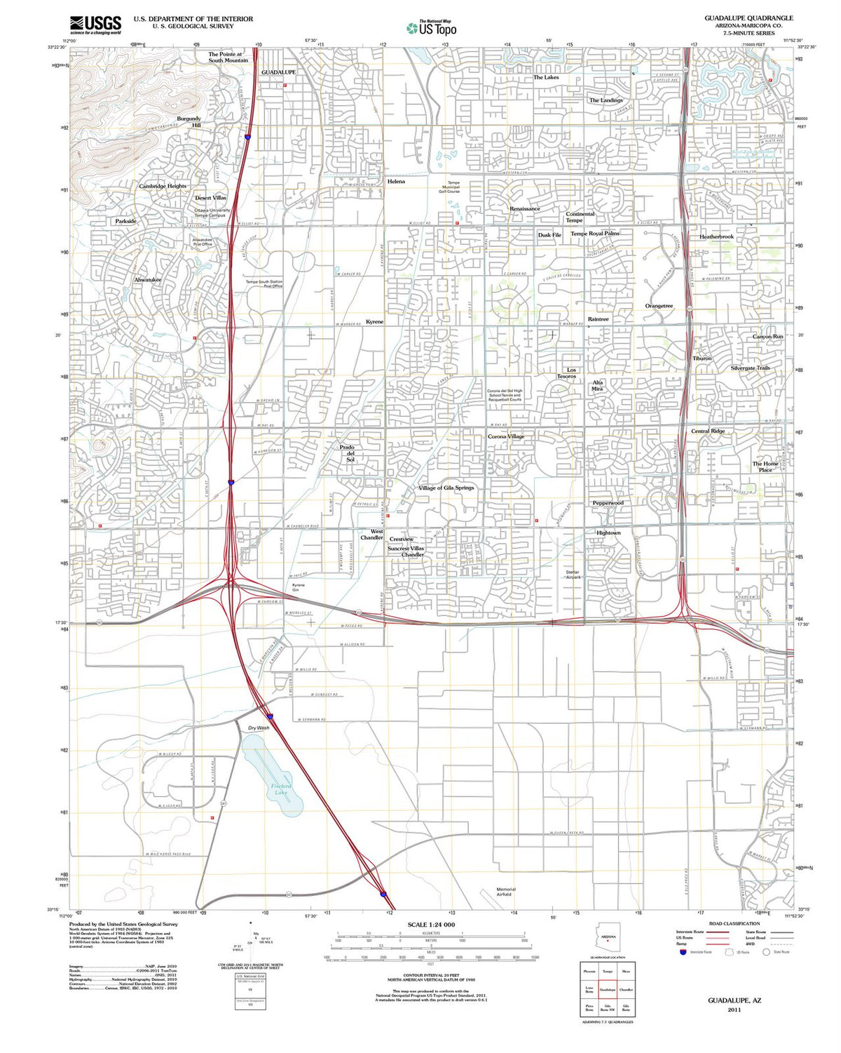 2011 Guadalupe, AZ - Arizona - USGS Topographic Map