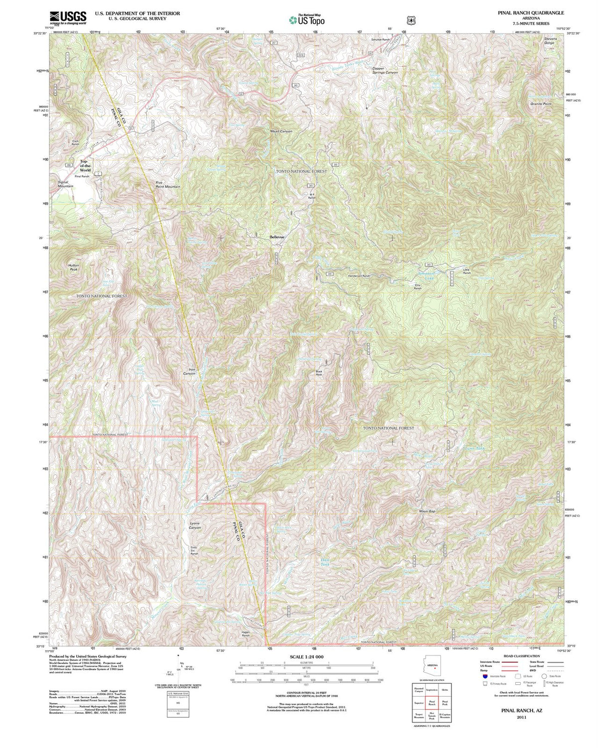 2011 Pinal Ranch, AZ - Arizona - USGS Topographic Map