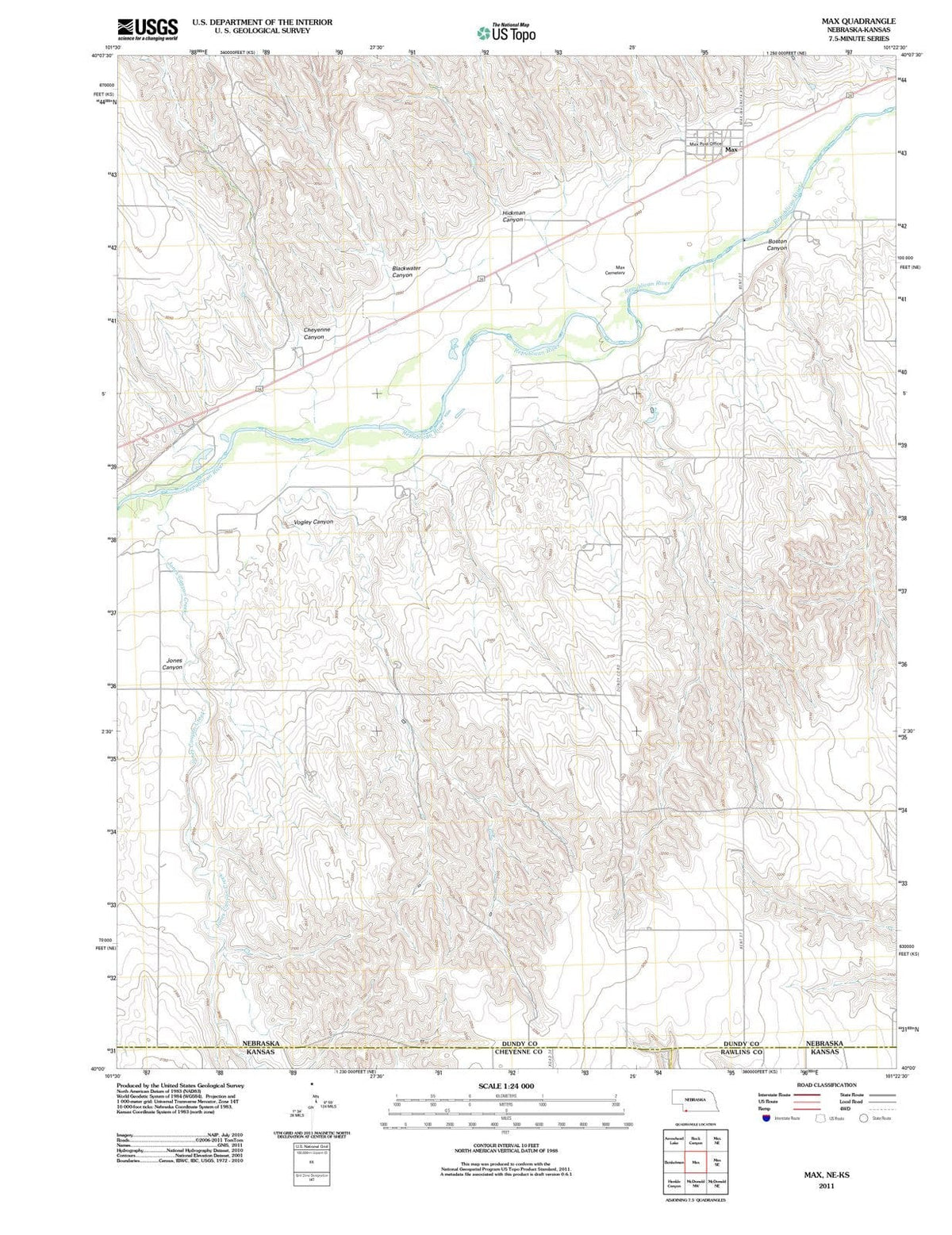 2011 Max, NE - Nebraska - USGS Topographic Map v2
