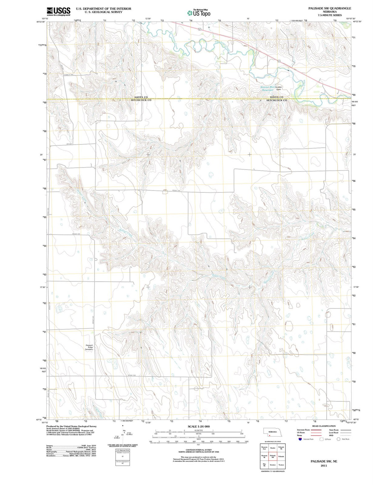 2011 Palisade, NE - Nebraska - USGS Topographic Map v2