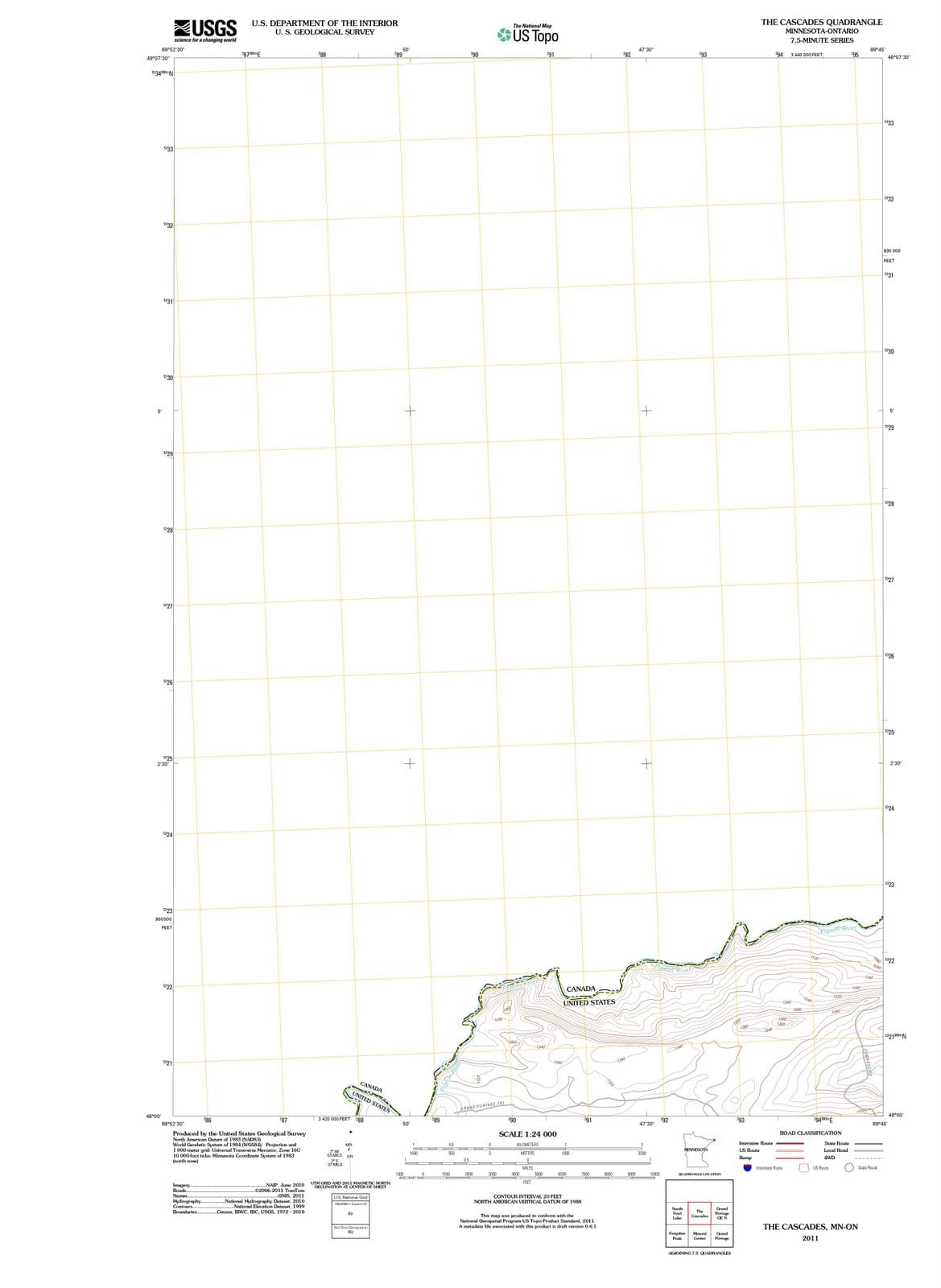 2011 The Cascades, MN - Minnesota - USGS Topographic Map