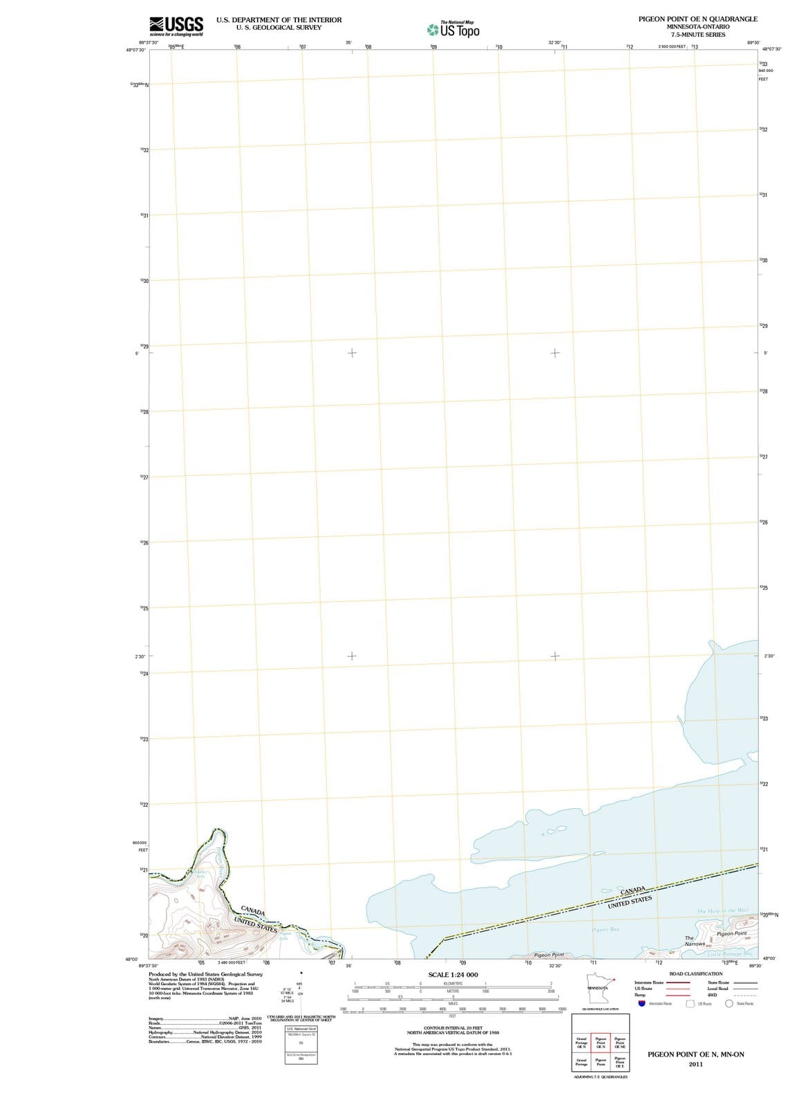 2011 Pigeon Point, MN - Minnesota - USGS Topographic Map v2