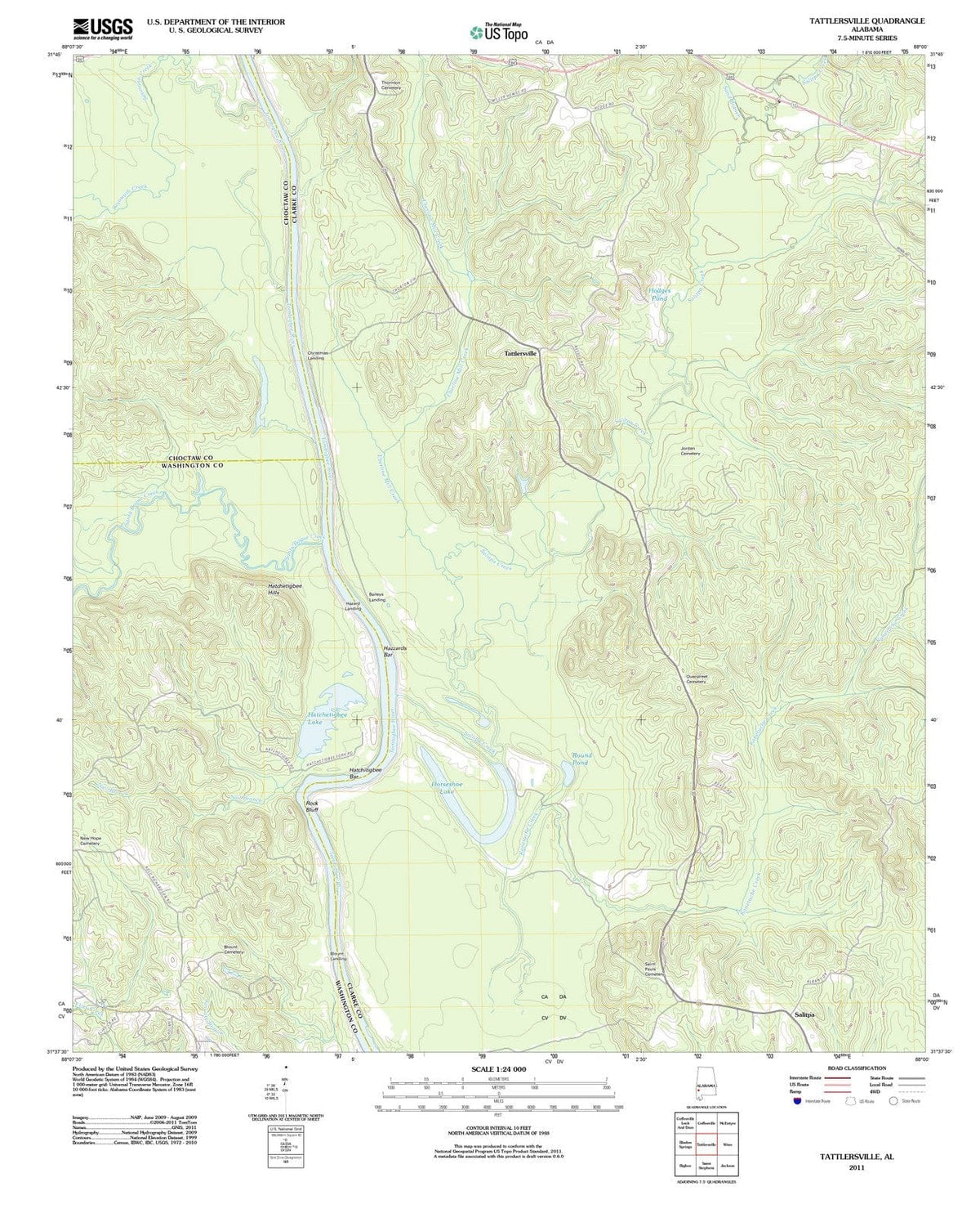 2011 Tattlersville, AL - Alabama - USGS Topographic Map