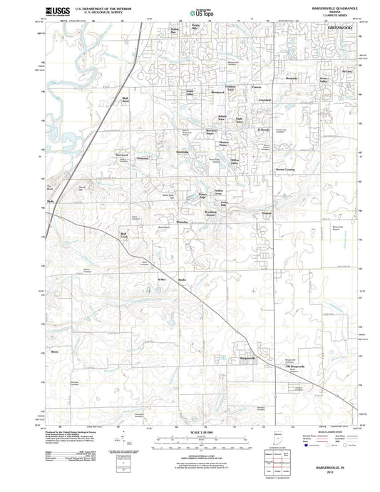 2011 Bargersville, in - Indiana - USGS Topographic Map