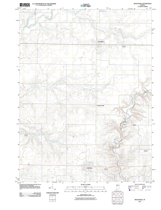 2011 Roachdale, in - Indiana - USGS Topographic Map
