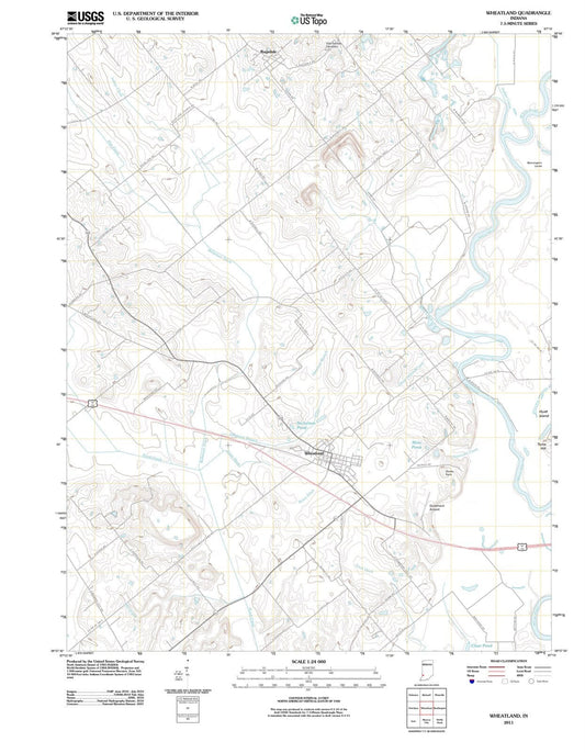 2011 Wheatland, in - Indiana - USGS Topographic Map