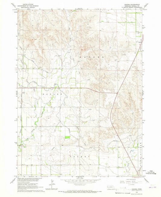 1965 Angora, NE - Nebraska - USGS Topographic Map v4