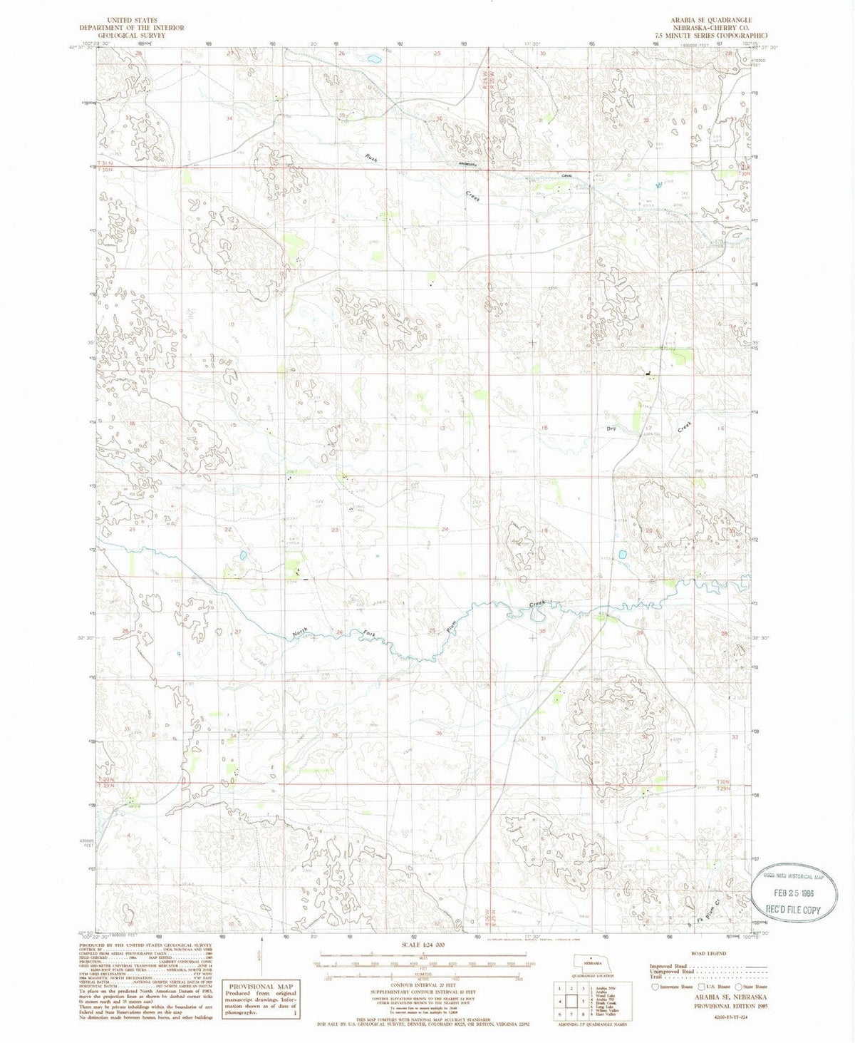 1985 Arabia, NE - Nebraska - USGS Topographic Map v2