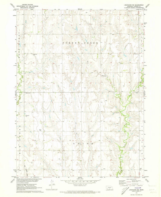 1971 Arapahoe, NE - Nebraska - USGS Topographic Map