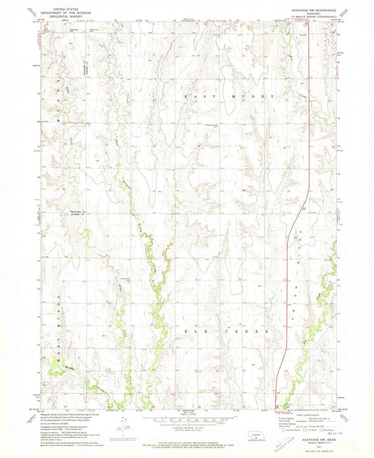 1971 Arapahoe, NE - Nebraska - USGS Topographic Map v2