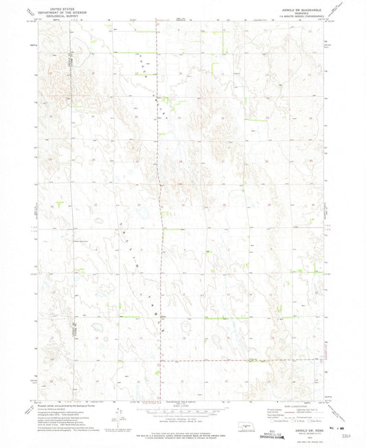 1972 Arnold, NE - Nebraska - USGS Topographic Map