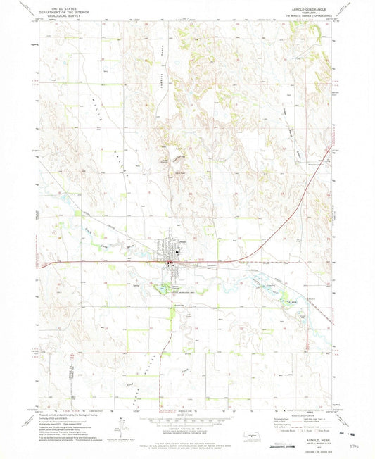 1972 Arnold, NE - Nebraska - USGS Topographic Map v2