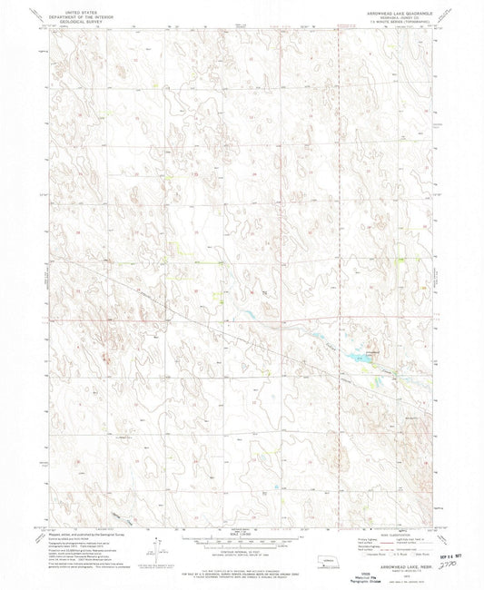 1973 Arrowhead Lake, NE - Nebraska - USGS Topographic Map
