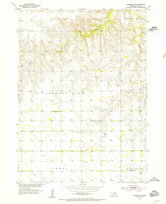 1954 Atkinson, NE - Nebraska - USGS Topographic Map v3