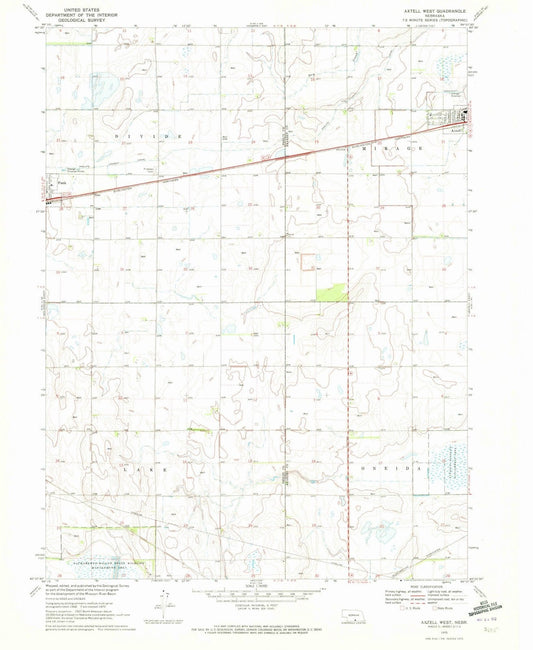 1970 Axtell West, NE - Nebraska - USGS Topographic Map