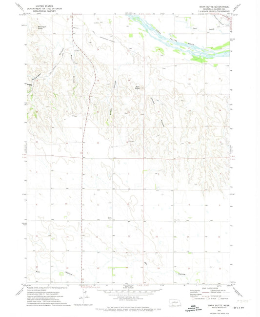 1971 Barn Butte, NE - Nebraska - USGS Topographic Map