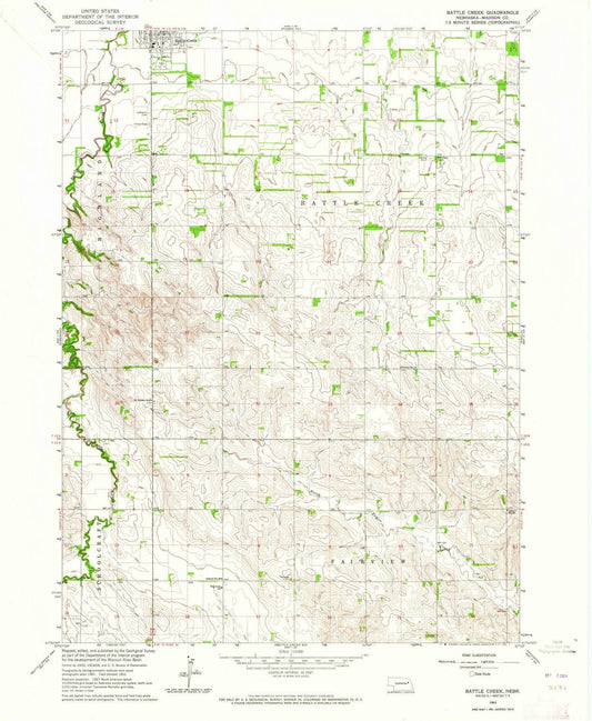 1963 Battle Creek, NE - Nebraska - USGS Topographic Map v3