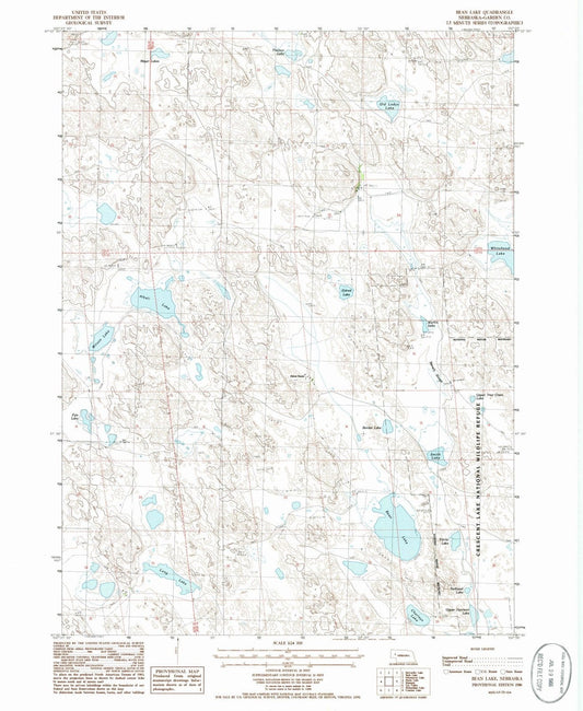 1986 Bean Lake, NE - Nebraska - USGS Topographic Map