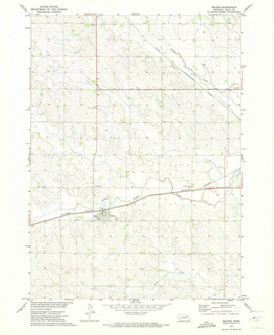 1971 Belden, NE - Nebraska - USGS Topographic Map