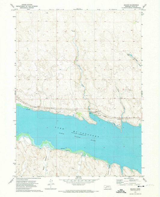 1971 Belmar, NE - Nebraska - USGS Topographic Map