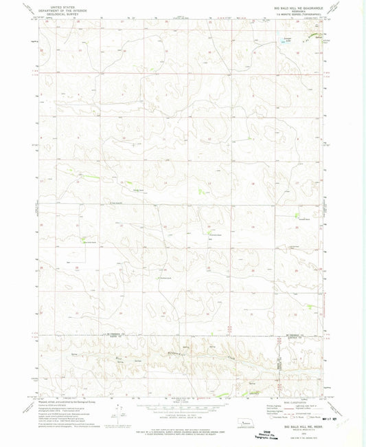 1972 Big Bald Hill, NE - Nebraska - USGS Topographic Map