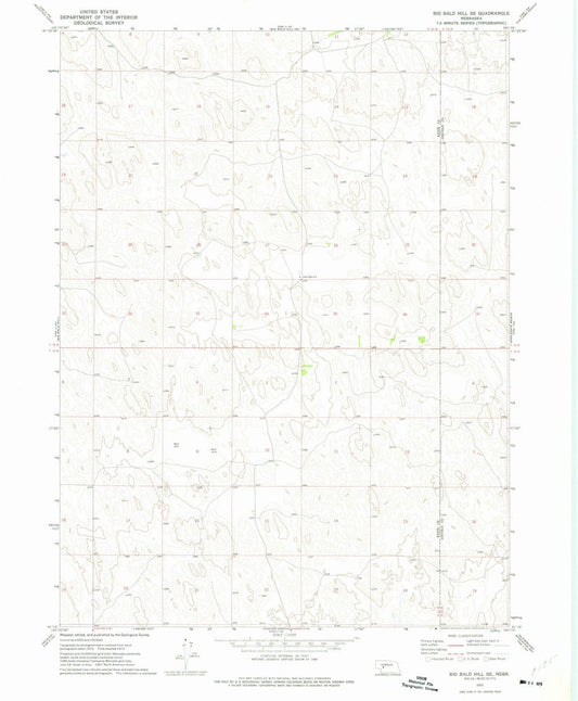 1972 Big Bald Hill, NE - Nebraska - USGS Topographic Map v2