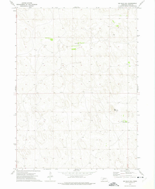 1972 Big Bald Hill, NE - Nebraska - USGS Topographic Map v3