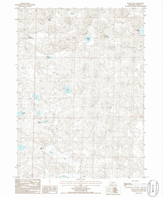1986 Black Lake, NE - Nebraska - USGS Topographic Map
