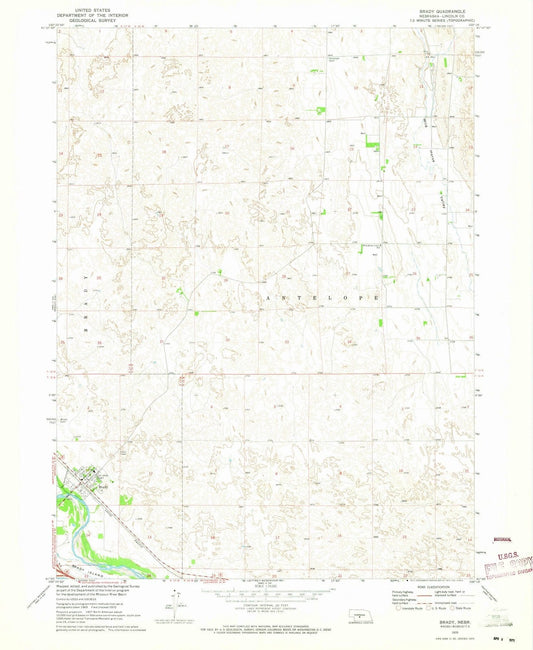 1970 Brady, NE - Nebraska - USGS Topographic Map v2