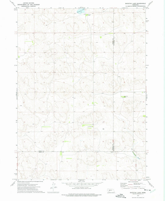 1972 Bucktail Lake, NE - Nebraska - USGS Topographic Map
