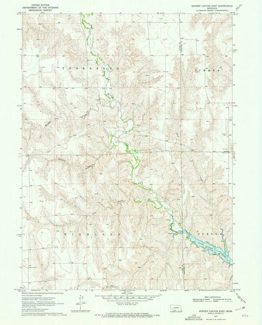 1970 Burger Canyon East, NE - Nebraska - USGS Topographic Map