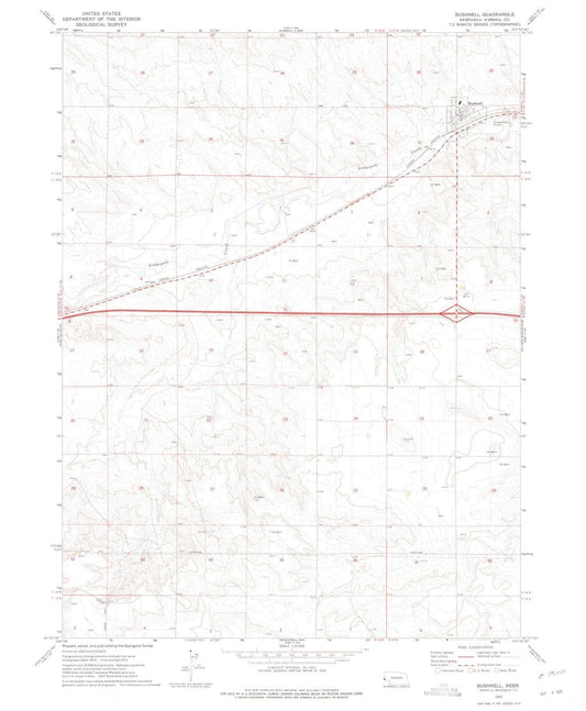 1972 Bushnell, NE - Nebraska - USGS Topographic Map